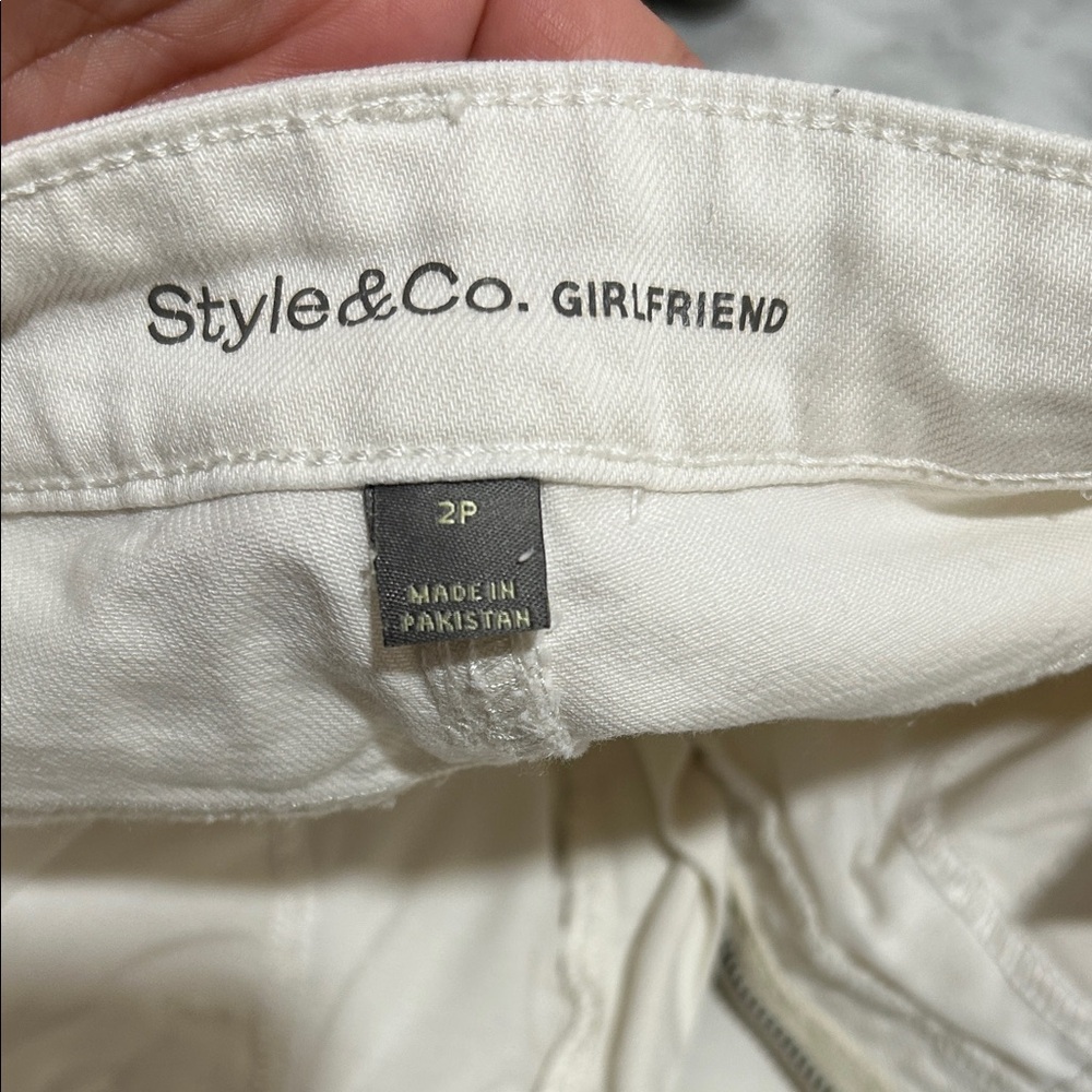 Style & Co. Off-White Girlfriend Casual Jeans Pants Sz 2P - Picture 6 of 7
